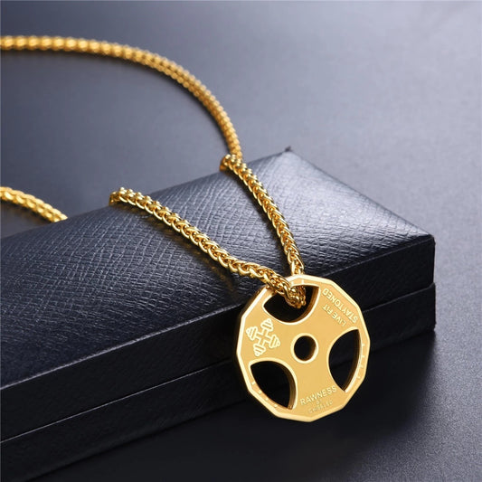 Built for Strength: The Men's Barbell Necklace